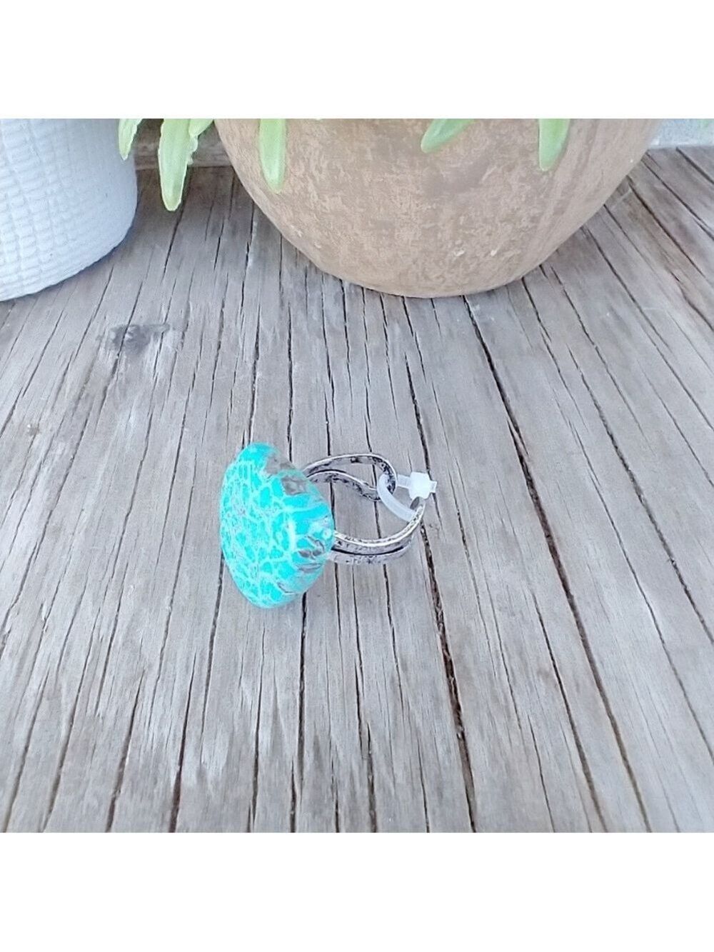 Western Turquoise Stone Cuff Ring